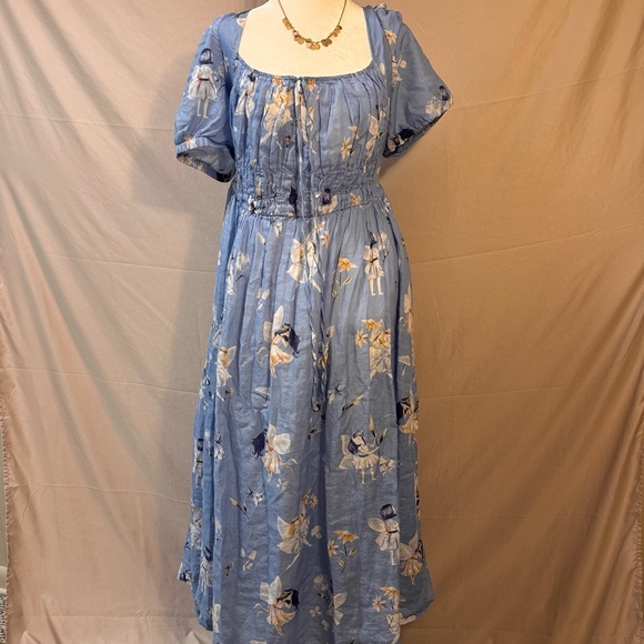 Beautiful whimsical fairy print dress size large - Picture 1 of 10